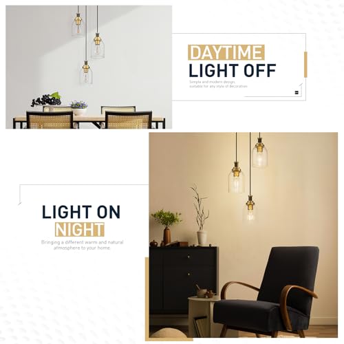 3 Light Pendant Light Fixture (2 Count)