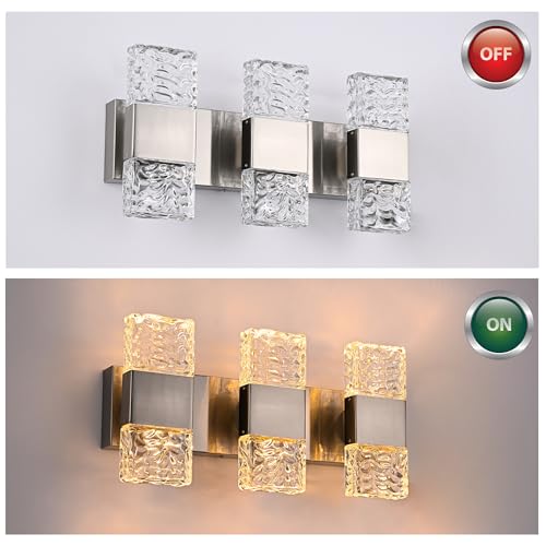 3 Light Brushed Nickel LED Vanity Light Bar