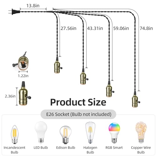 Plug in Pendant Light Cord Kit