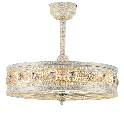 Art Deco Chandelier Ceiling Fan with Light