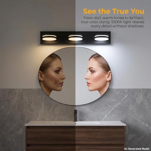 3 Light Bathroom Vanity Light Over Mirror (3 Count)