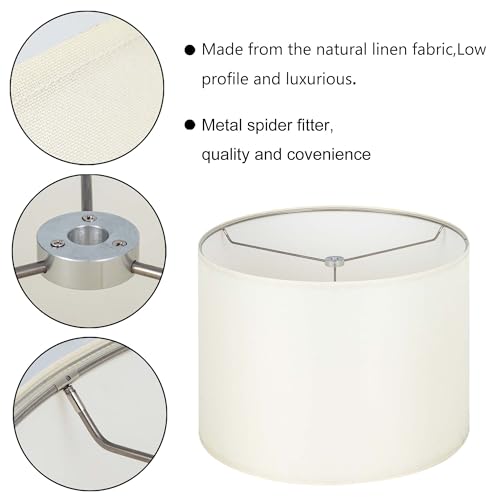 CreamWhite Set of2 Lampshade Requires Self (2 Count)