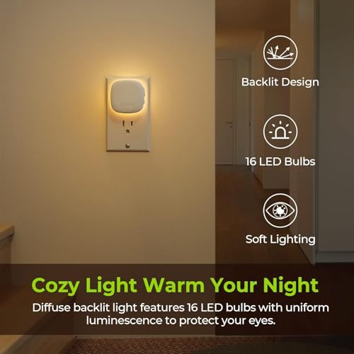 Plug in LED Backlit Night Light 4 Packs (4 Count)