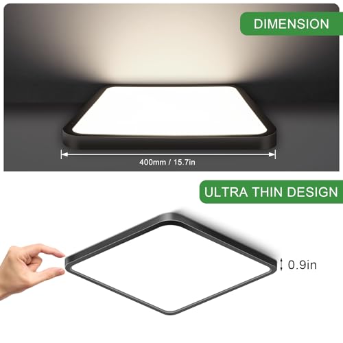 15.7Inch 32W Square LED Ceiling Light Fixtures Flush Mount
