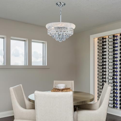 Chrome Crystal Chandeliers for Dining Room