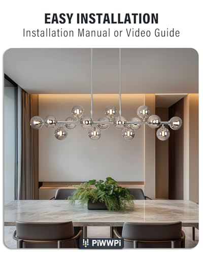 55 Inch Long Chandeliers for Dining Room Kitchen Island