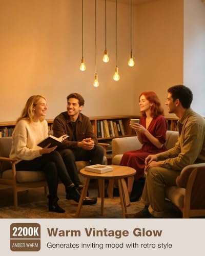 A19 Amber Edison Bulbs (6 Count)