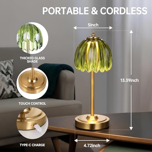 Tulip Table Lamp with 5000mAh Battery & Touch Control