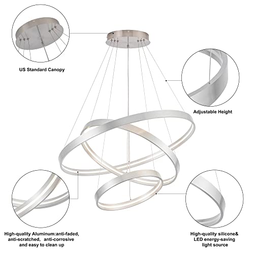 Modern Brushed Nickel LED 3