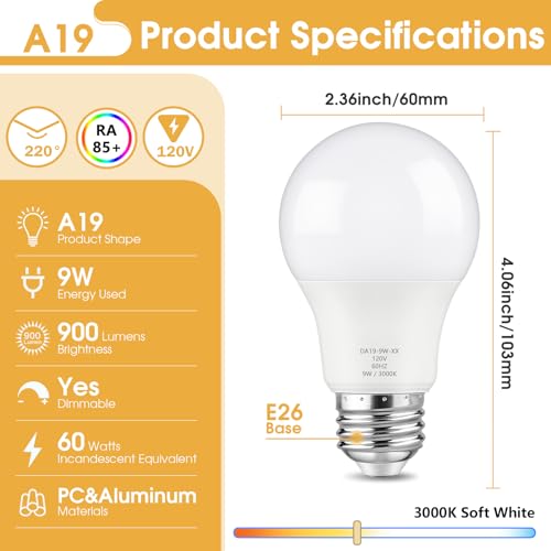 A19 LED Light Bulb (12 Count)
