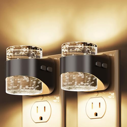 Night Light 2 Pack 3000K Bubble Night Lights Plug into Wall (2 Count)