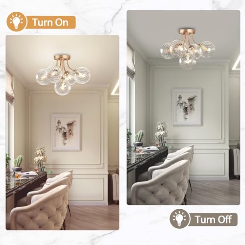 Gold Bubble Glass Chandelier 5