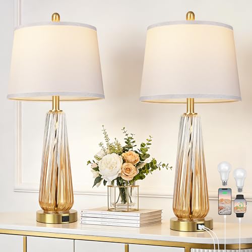 Glass Table Lamps Set of 2 (2 Count)