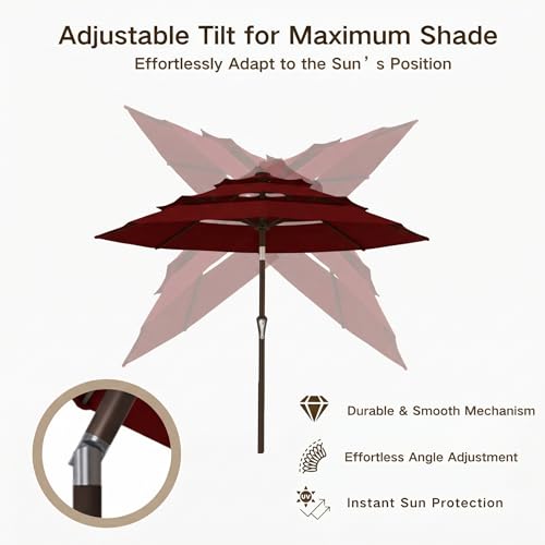 9ft 3 Tier Patio Umbrella