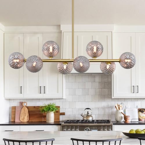 Gold Chandelier for Dining Room Sputnik Globe Linear Island Chandeliers