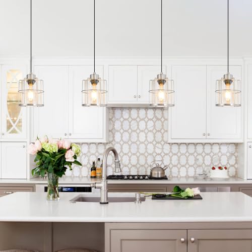 Brushed Nickel Pendant Lights Set of 2 (2 Count)