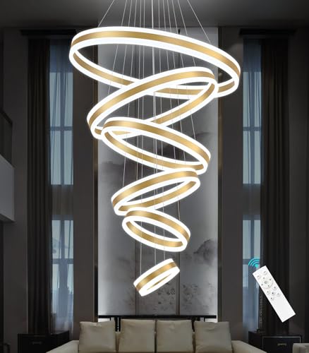 31.4'' Modern LED Chandelier Large Contemporary Chandeliers for Foyer 6