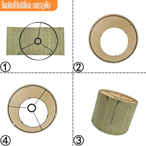 Modern lamp Shade Bamboo Material Abstract Art Deco 11.8 * 9.05Inch