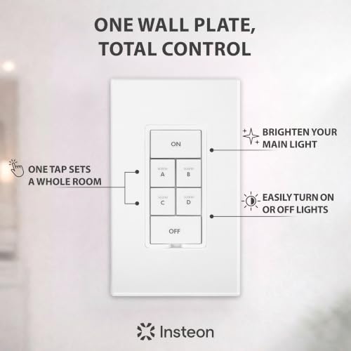 6-Button On/Off Keypad, in-Wall Smart Home Scene Controller - 2487S