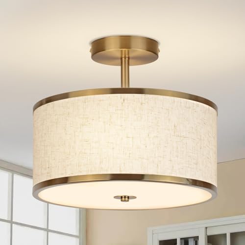 12.6 Inch Semi Flush Mount Ceiling Light