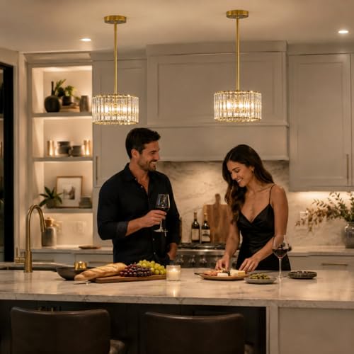 Gold Crystal Chandelier for Dining Room