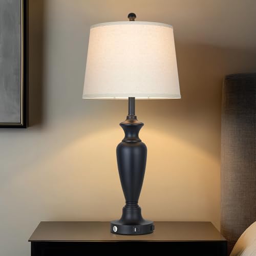 Black Table Lamp for Living Room Single