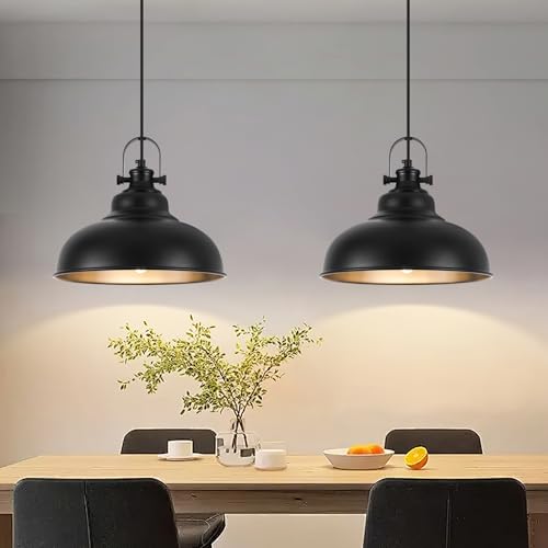 Black Pendant Lights Kitchen Island (2 Count)