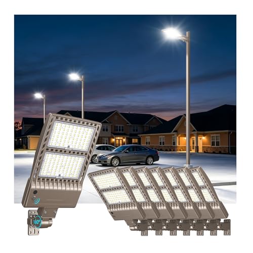 8Pack 320W LED Parking Lot Light Dusk to Dawn Photocell Outdoor UL Listed
