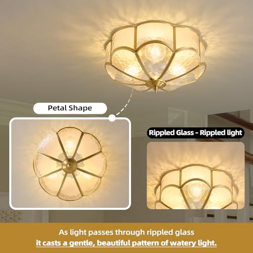 Gold Brass Vintage Ceiling Light