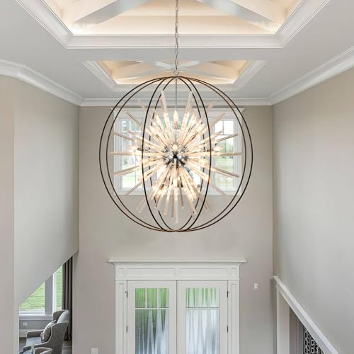Modern Extra Large Crystal Chandeliers for High Ceilings