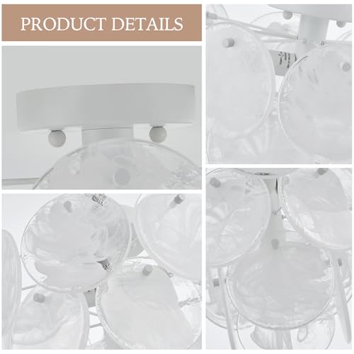 Modern Glass Flush Mount Light Fixture