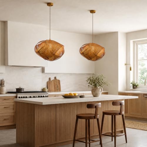 17.7" Bamboo Chandelier Light Fixture