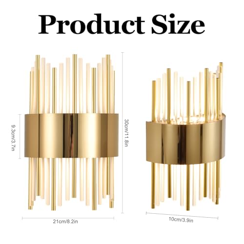 Crystal Sconces Wall Lighting (2 Count)