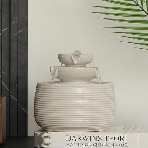 Outdoor and Indoor Water Feature Fountain Waterfall Tabletop Desktop mini Ceramic Garden Fountain