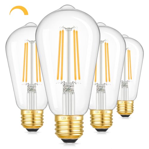 Dimmable Vintage LED Edison Bulbs (4 Count)