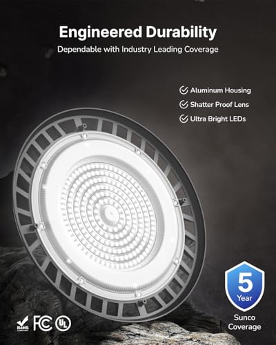 Sunco 6 Pack UFO LED High Bay Lights (6 Count)