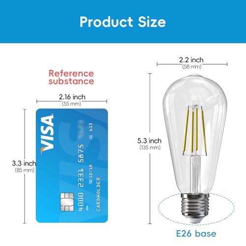 Edison Bulbs E26 LED Bulb 60 Watt Equivalent