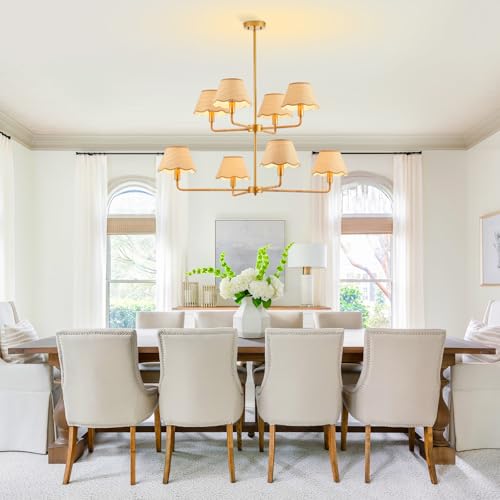2 Layers Boho Rattan Chandelier 8