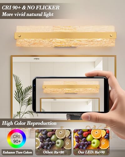 Modern LED Bathroom Vanity Light Fixture Over Mirror