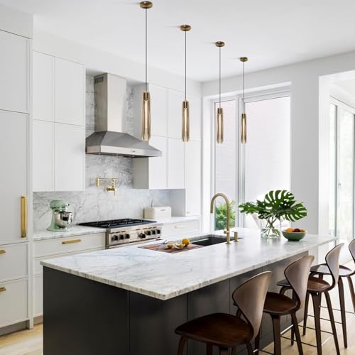 Lighting Mid Century Modern Pendant Light Fixture Crystal Long Kitchen Pendant Lighting Over Island Contemporary Amber Glass Ceiling Pendant Lamp for Dining Room