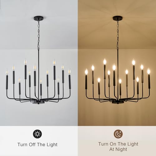 Modern Black Chandelier for Dining Room