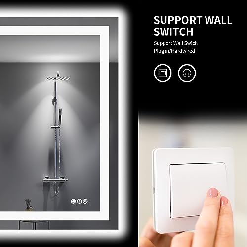 48"X40" LED Bathroom Mirror with Lights