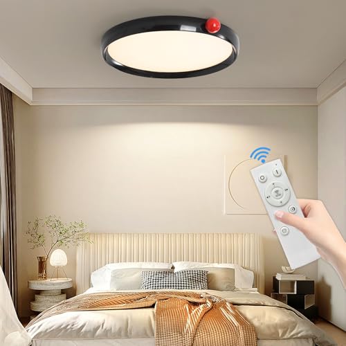 Black Round Flat Panel Light
