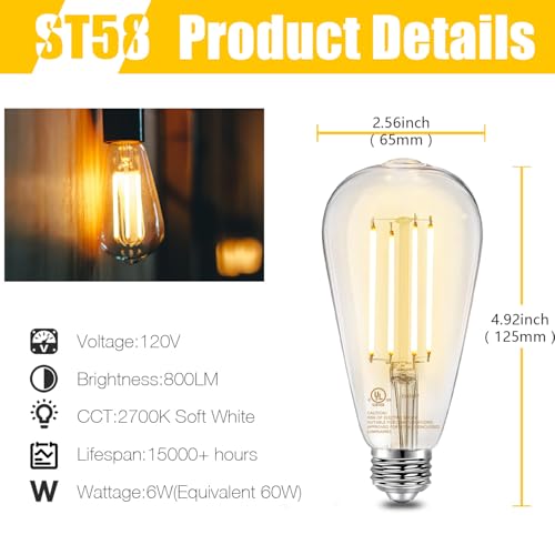 Vintage LED Edison Bulbs (12 Count)