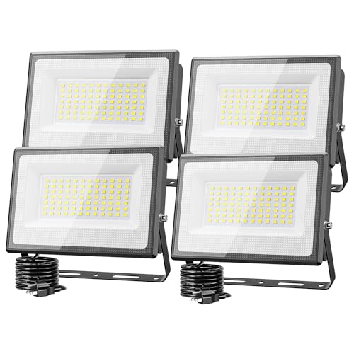 4 Pack 90W LED Flood Light Outdoor (4 Count)