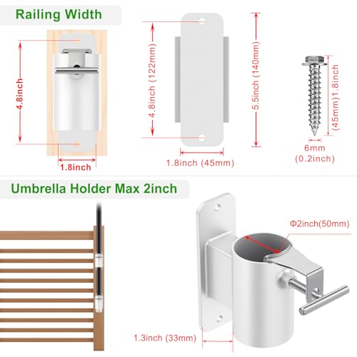 Deck Railing Umbrella Holder