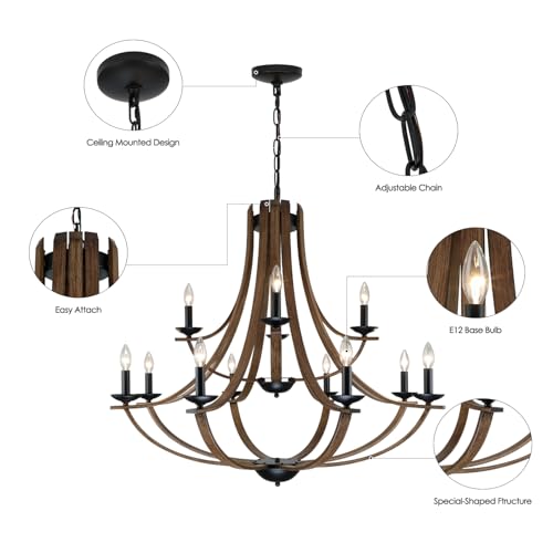 Farmhouse Chandeliers for Dining Room Light Fixture