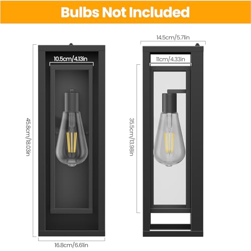 18" Dusk to Dawn Outdoor Wall Light (2 Count)
