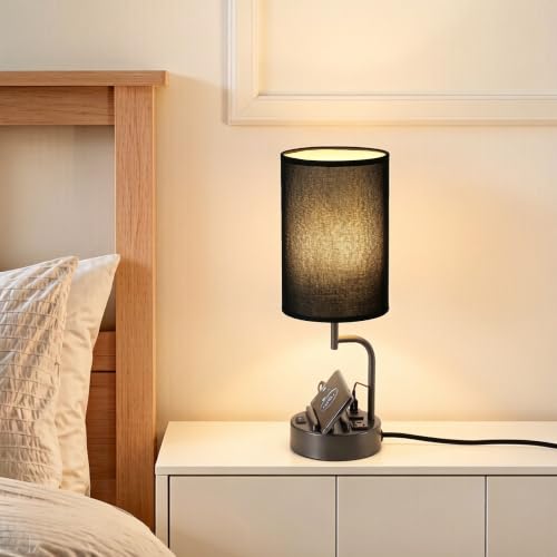 Table Lamp with 3 USB Charging Ports (2 Count)