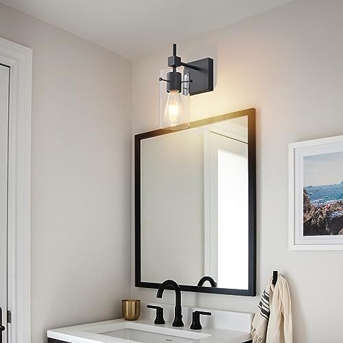1 Light Vintage Vanity Light Bathroom Light Fixture Over Mirror Wall Sconces Black Bathroom Lighting